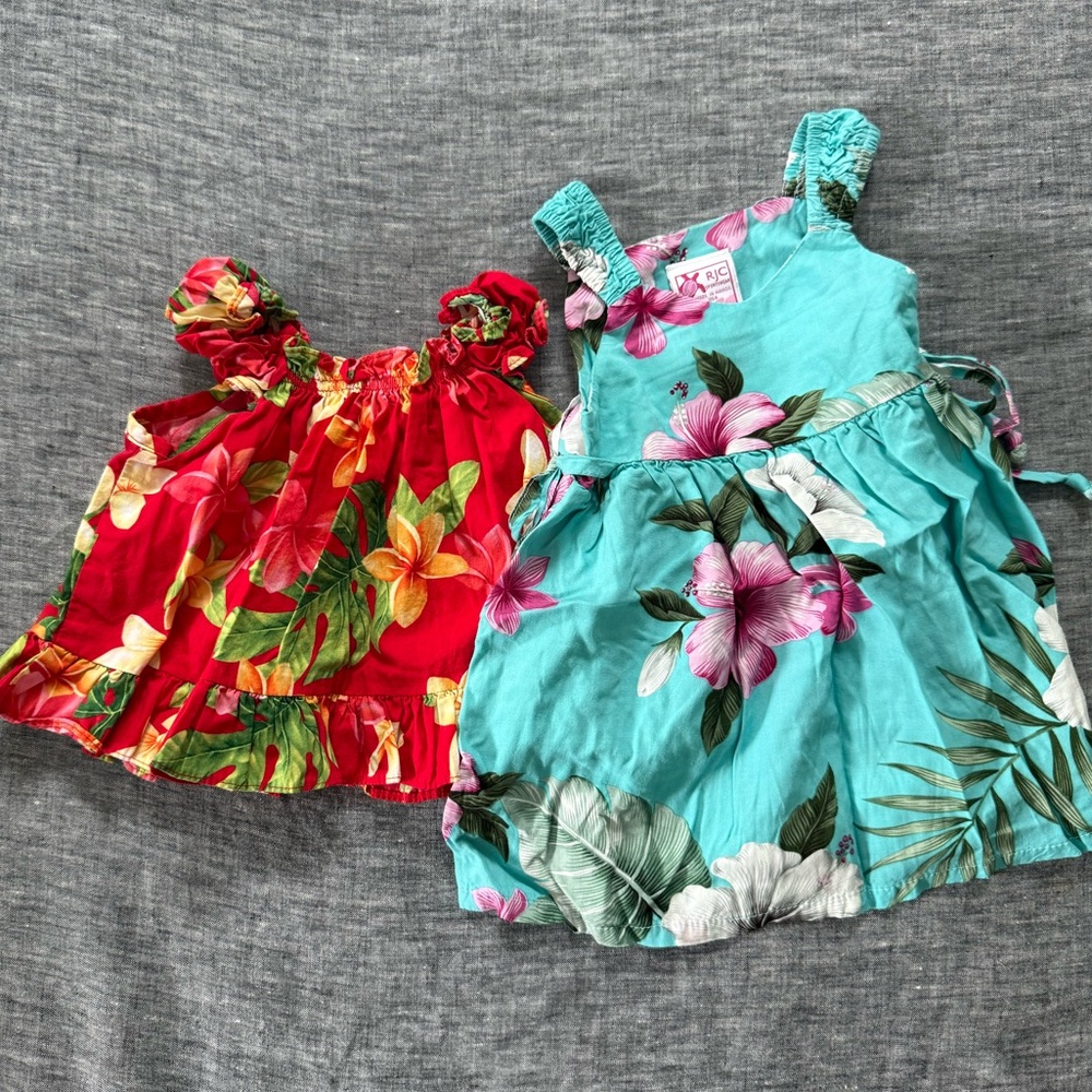 Toddler girl Hawaiian outfits, 12m